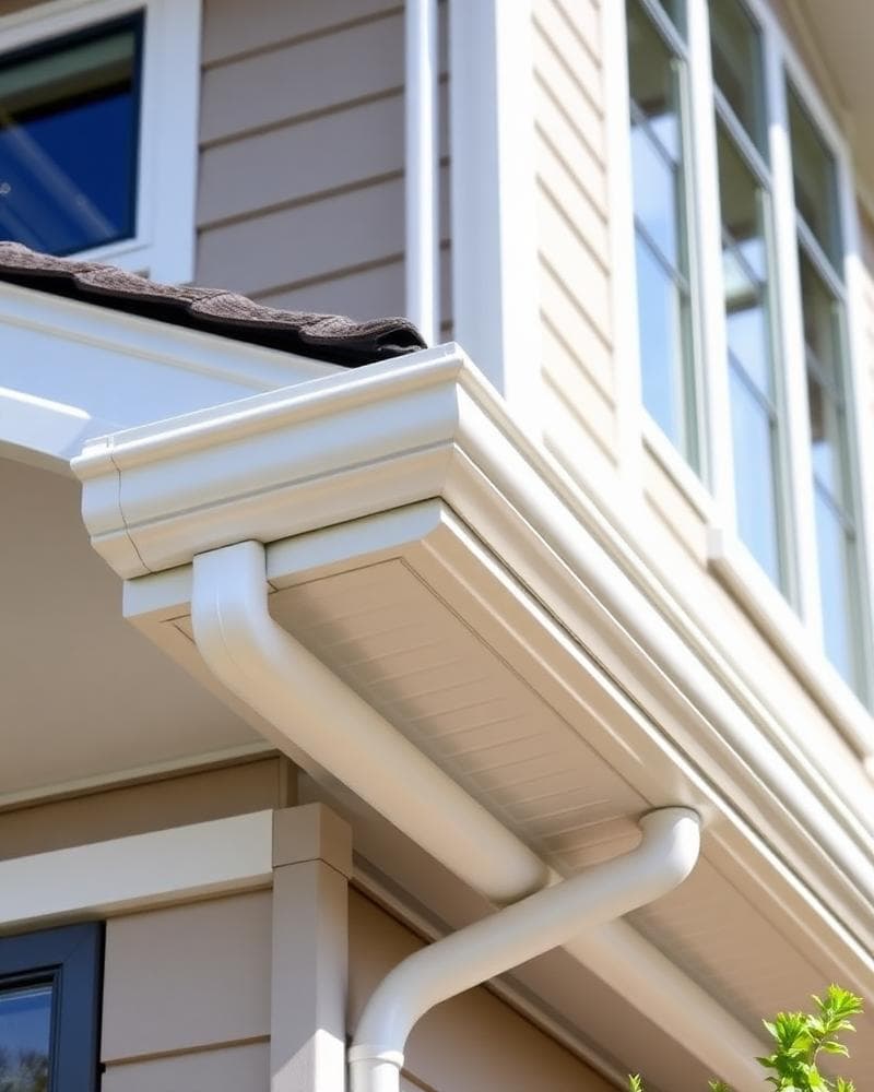 Seamless gutter installation detail